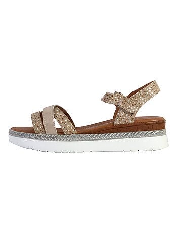 Sandale Plate Cuir TDF Alénoa