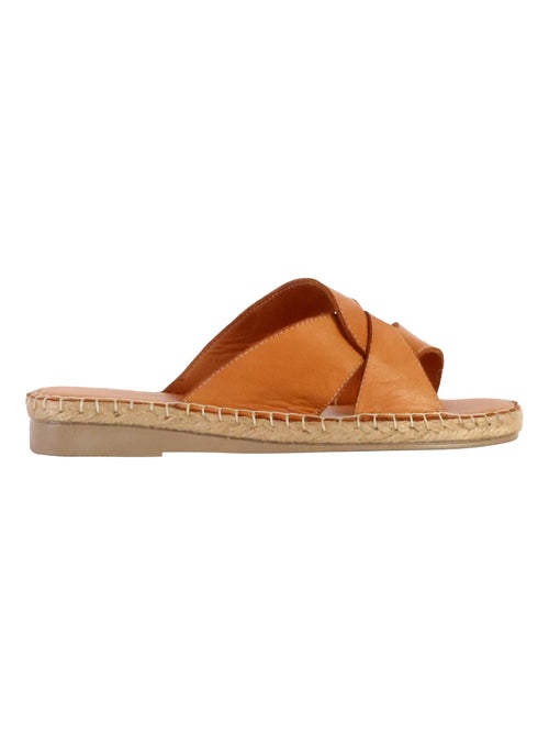 Sandale Plate Cuir TDF Alénoa - Kiabi