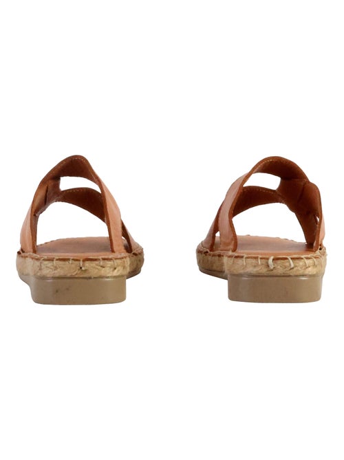 Sandale Plate Cuir TDF Alénoa - Kiabi