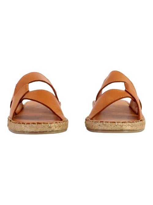 Sandale Plate Cuir TDF Alénoa - Kiabi
