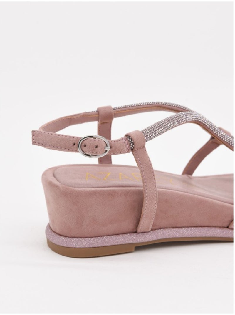 Sandale Plate Matériau Synthétique Montevita Rose - Kiabi