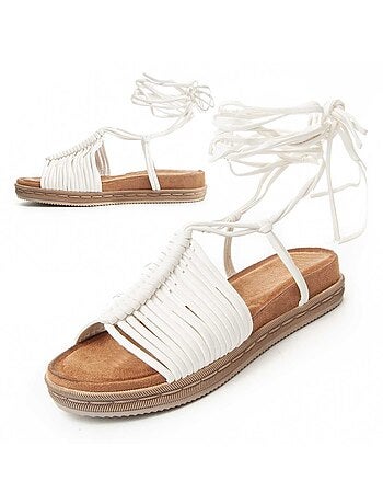 SANDALE SYNTHÉTIQUE BLANC