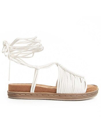 SANDALE SYNTHÉTIQUE BLANC