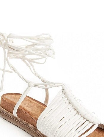 SANDALE SYNTHÉTIQUE BLANC