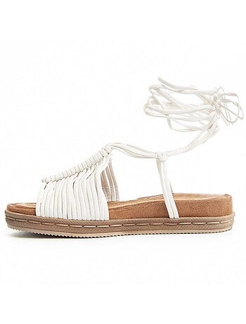 SANDALE SYNTHÉTIQUE BLANC