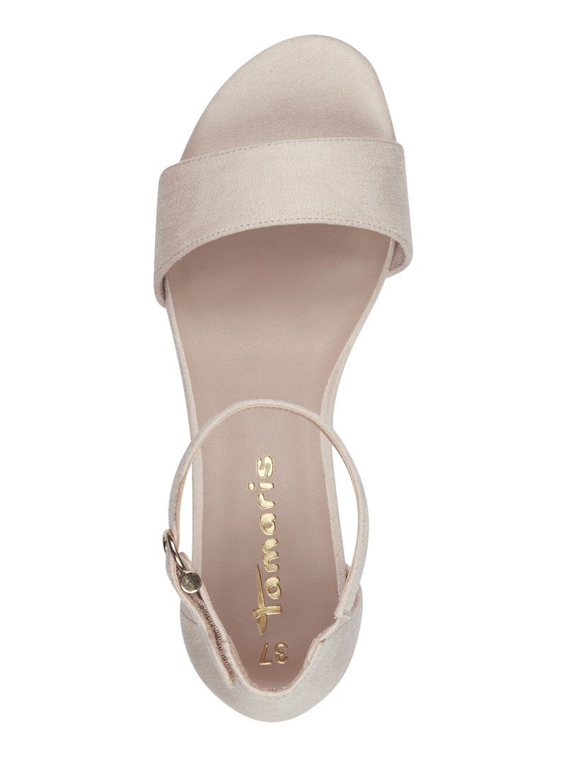 Sandale Talon Tamaris Beige - Kiabi