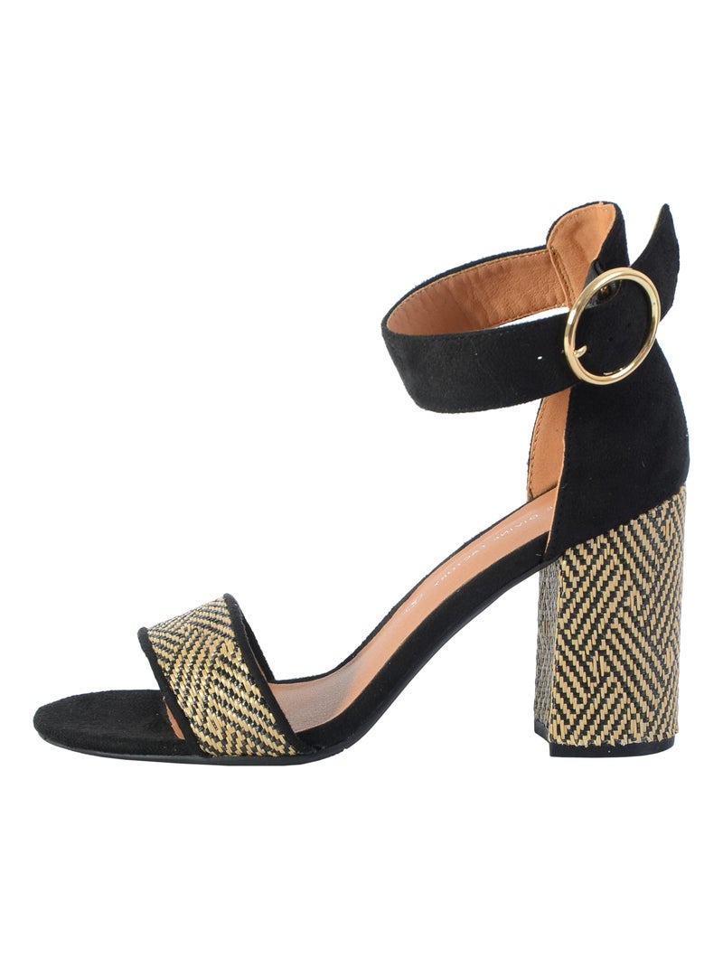 Sandale Talon The Divine Factory Noir - Kiabi