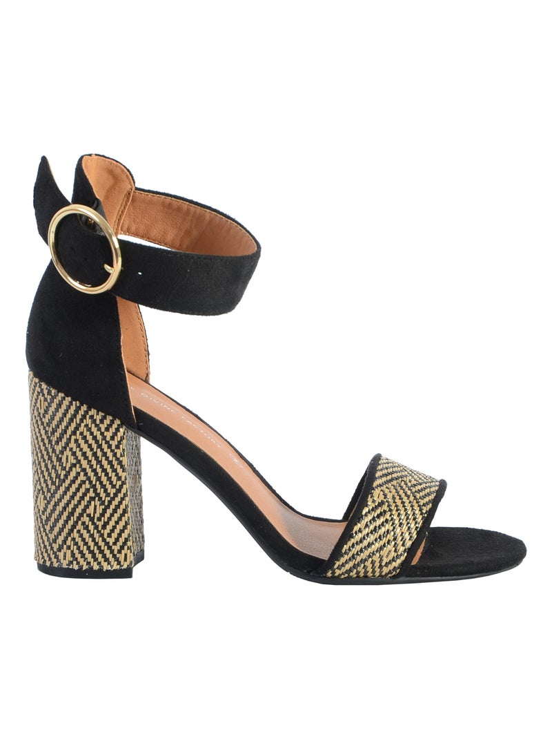 Sandale Talon The Divine Factory Noir - Kiabi