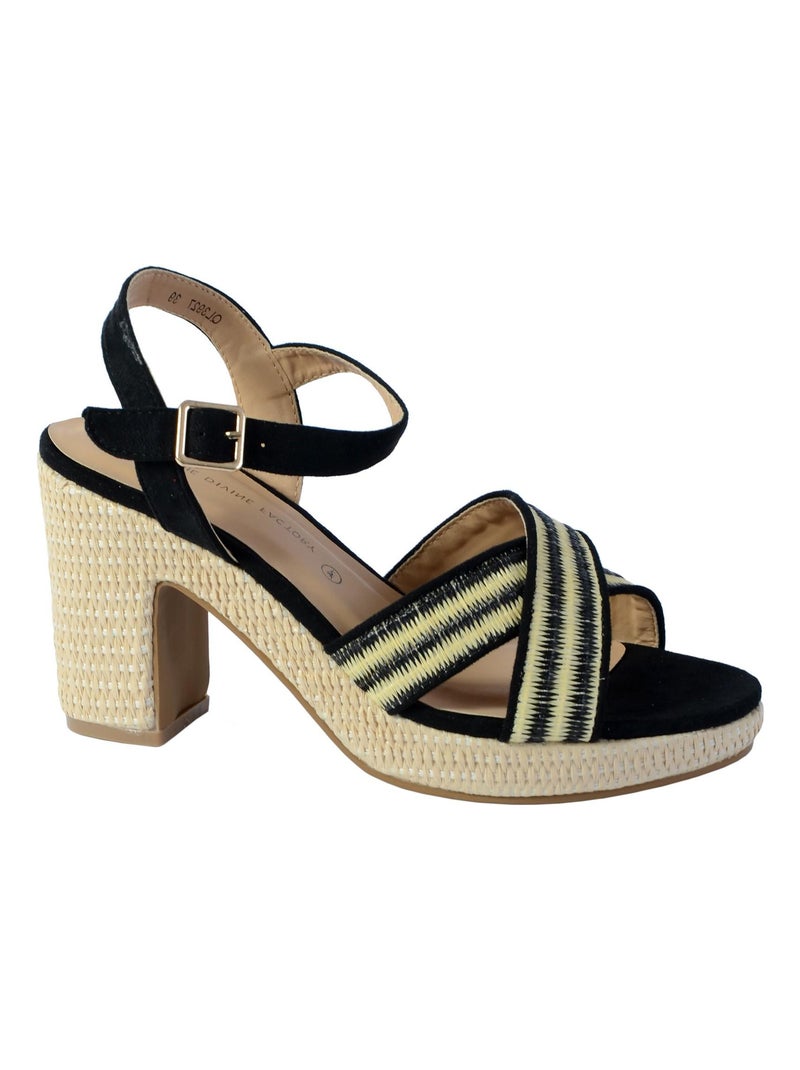 Sandale Talon The Divine Factory Noir - Kiabi