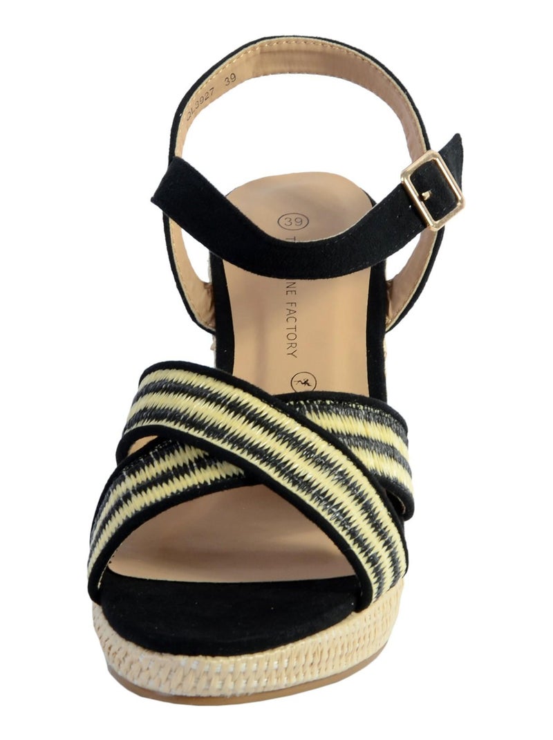 Sandale Talon The Divine Factory Noir - Kiabi