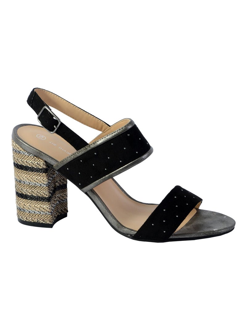 Sandale Talon The Divine Factory Noir - Kiabi