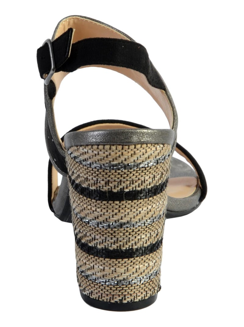 Sandale Talon The Divine Factory Noir - Kiabi