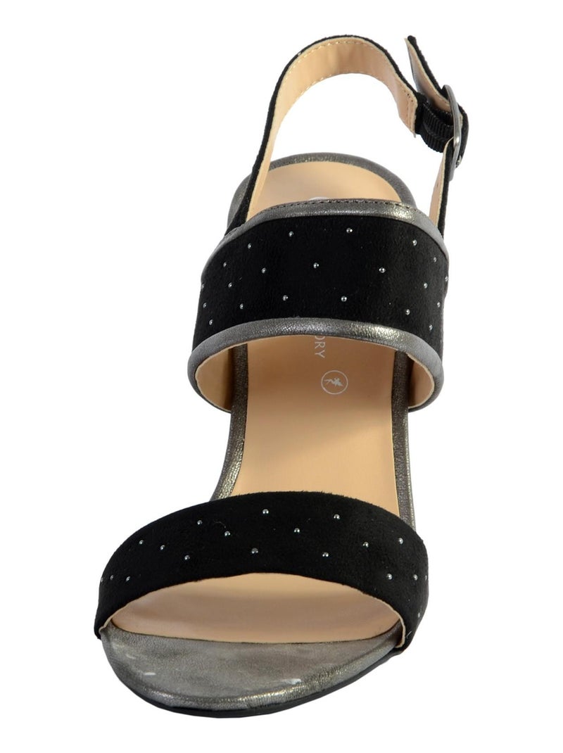 Sandale Talon The Divine Factory Noir - Kiabi