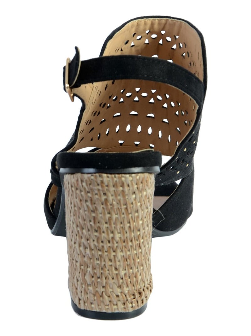 Sandale Talon The Divine Factory QL3907 Noir - Kiabi