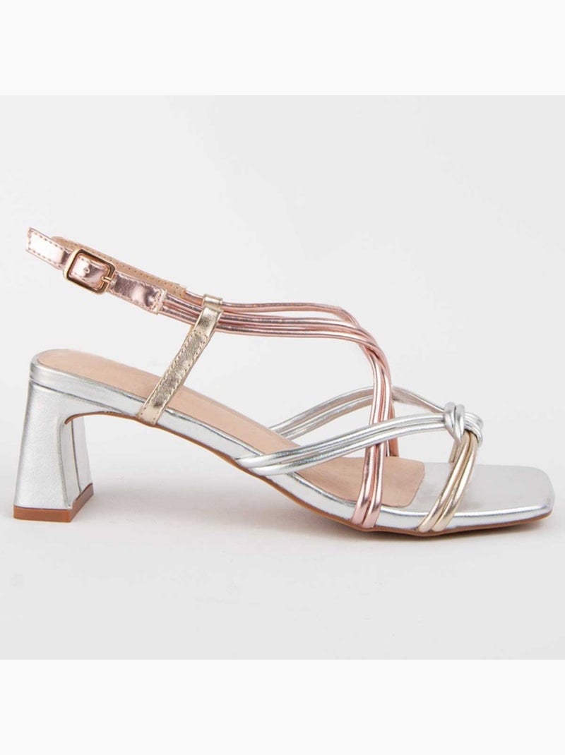 Sandale ? Talons Mat?riau Synth?tique Montevita Multicolore - Kiabi
