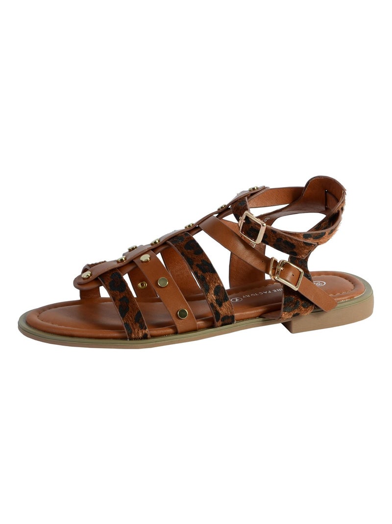 Sandale The Divine Factory CM3965 Marron - Kiabi