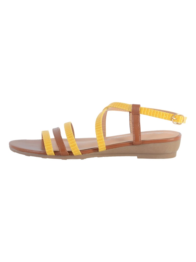 Sandale The Divine Factory QL4342 Jaune - Kiabi