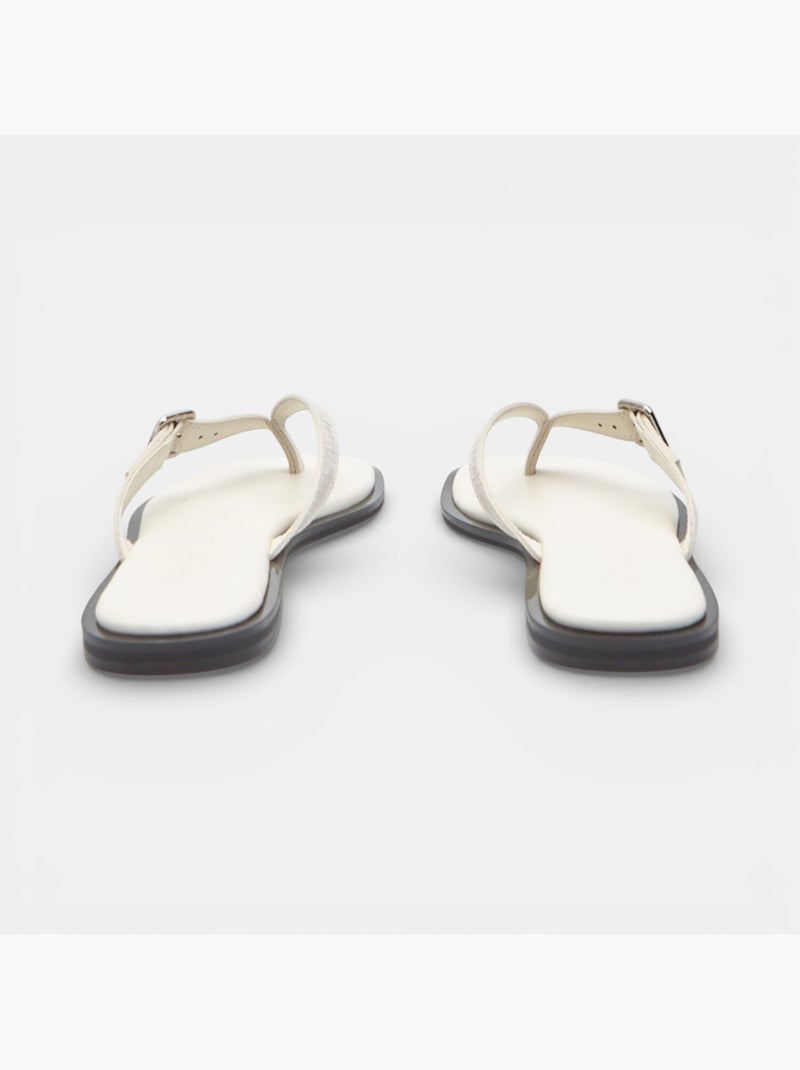 Sandale tongs plate Bata Blanc - Kiabi