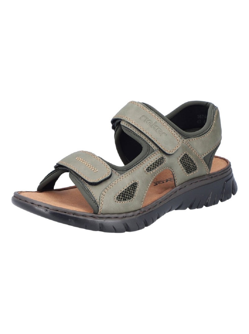 Sandale/nu Pied Rieker Kaki Kaki - Kiabi
