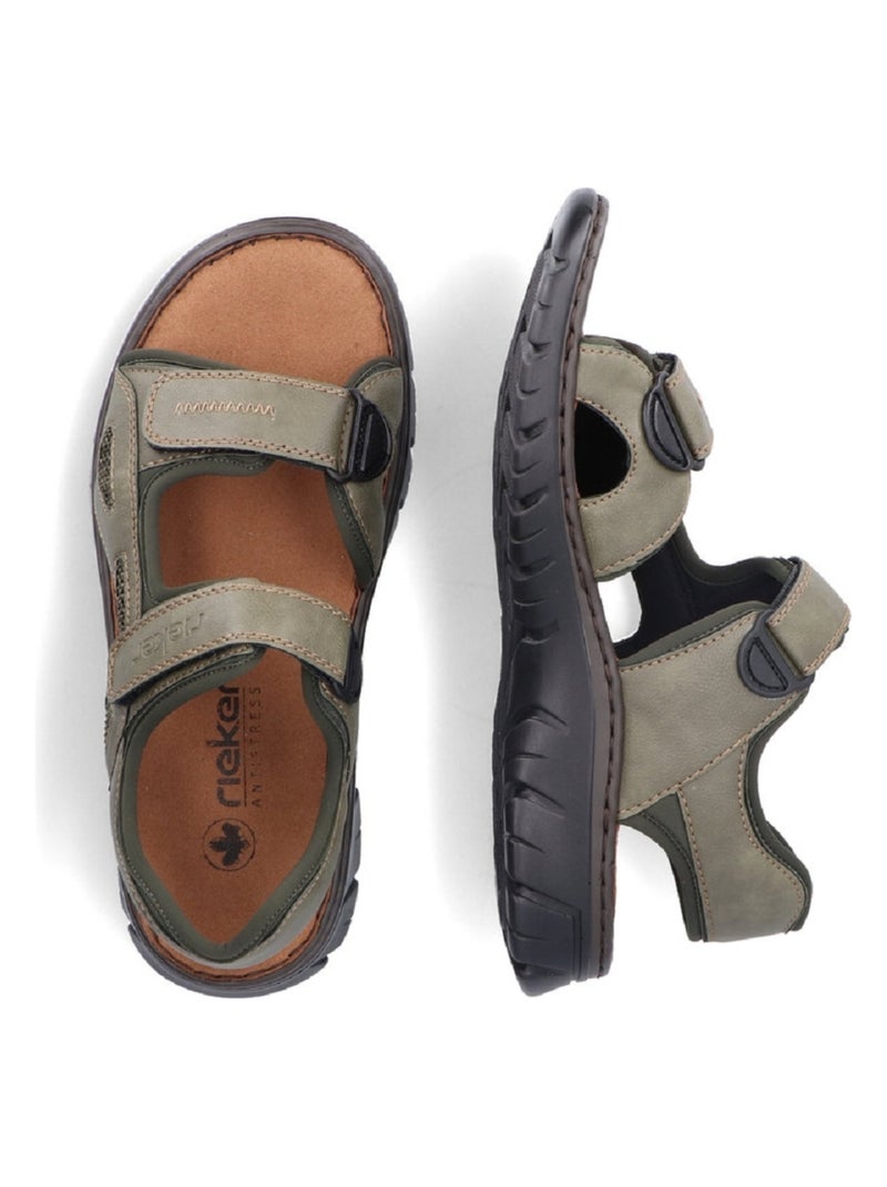 Sandale/nu Pied Rieker Kaki Kaki - Kiabi
