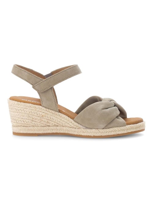 Sandales - en cuir velours - Kiabi