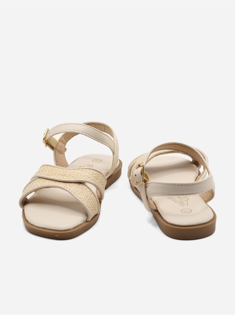 Sandales à boucle Beige - Kiabi