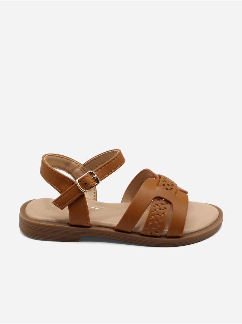 Sandales à boucle Camel - Kiabi