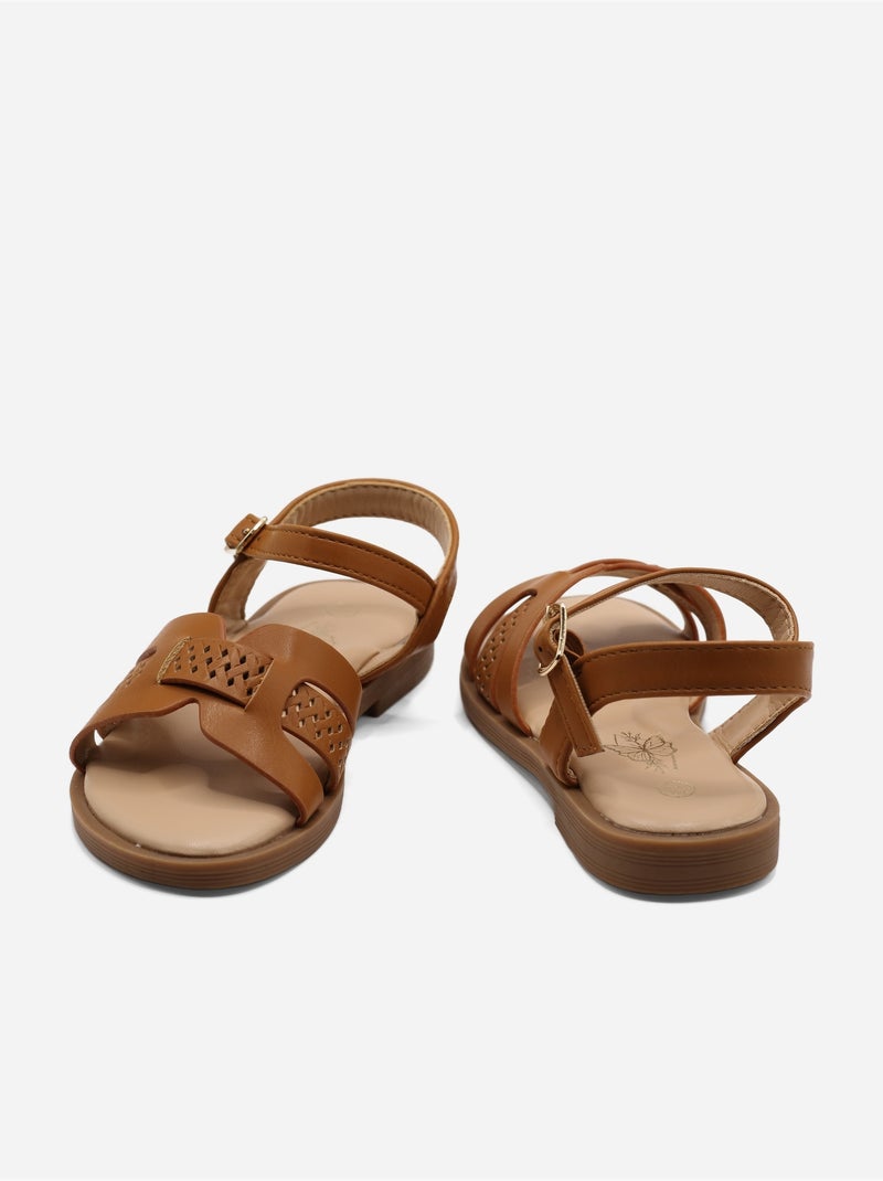Sandales à boucle Camel - Kiabi