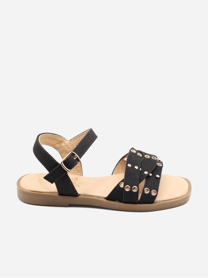 Sandales à boucle Noir - Kiabi