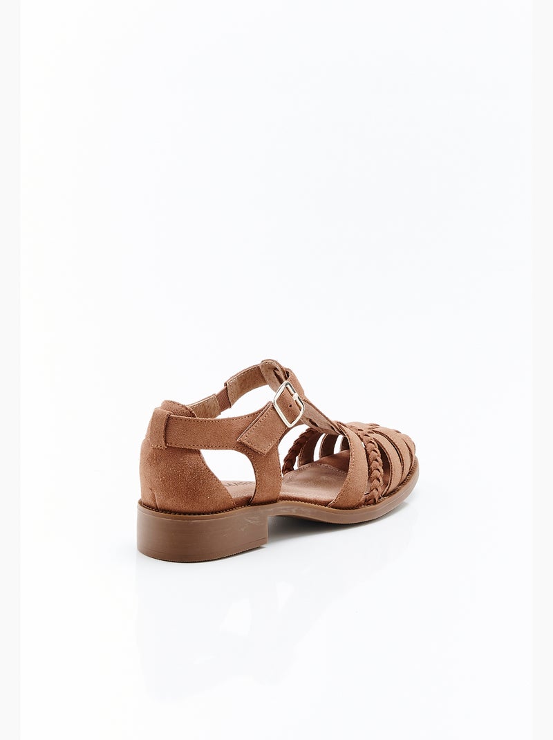Sandales à bout fermé et brides - Damart Marron - Kiabi