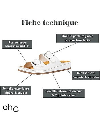 Sandales à bout large H - Modèle Hibiscus