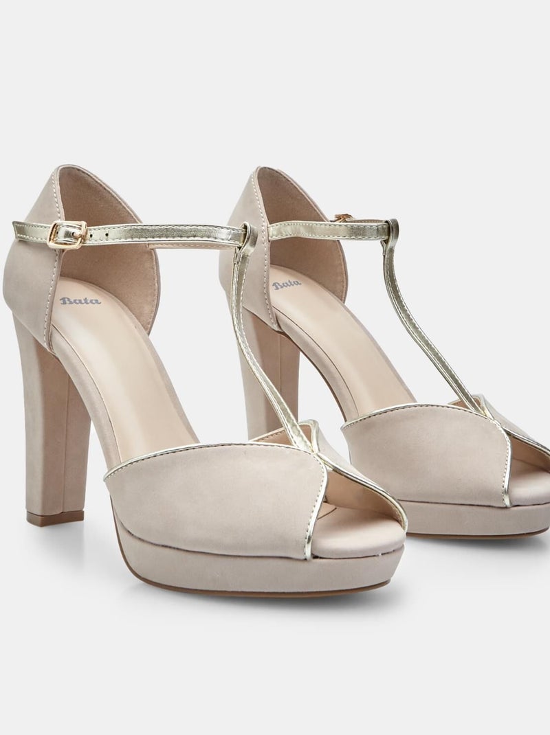 Sandales à bout ouvert  BATA Beige - Kiabi