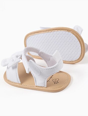 Sandales à bout ouvert et nœud décoratif