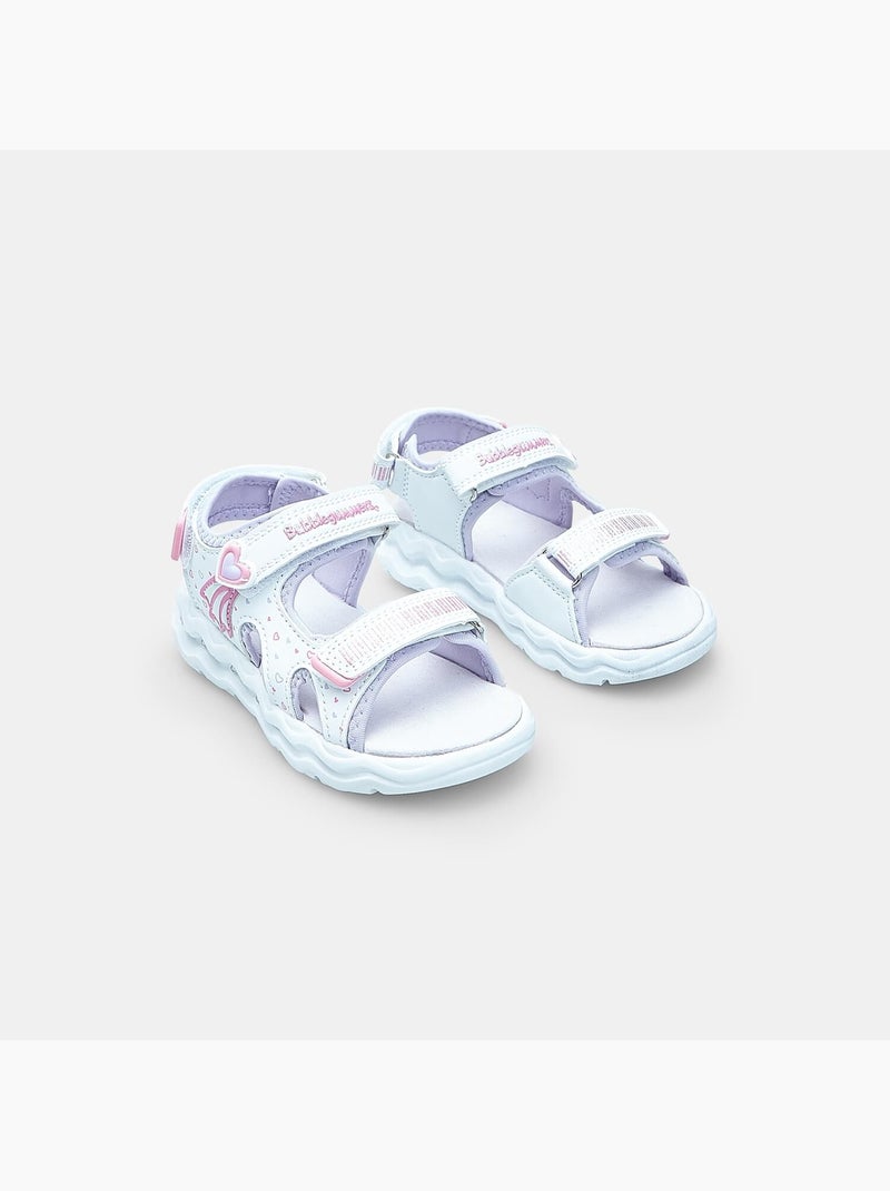 Sandales à bride Bubblegummers avec lumières Argent - Kiabi