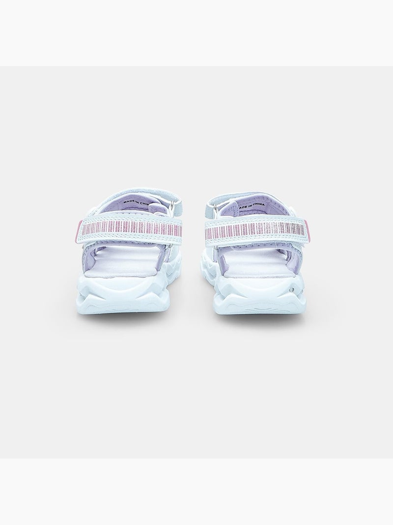 Sandales à bride Bubblegummers avec lumières Argent - Kiabi