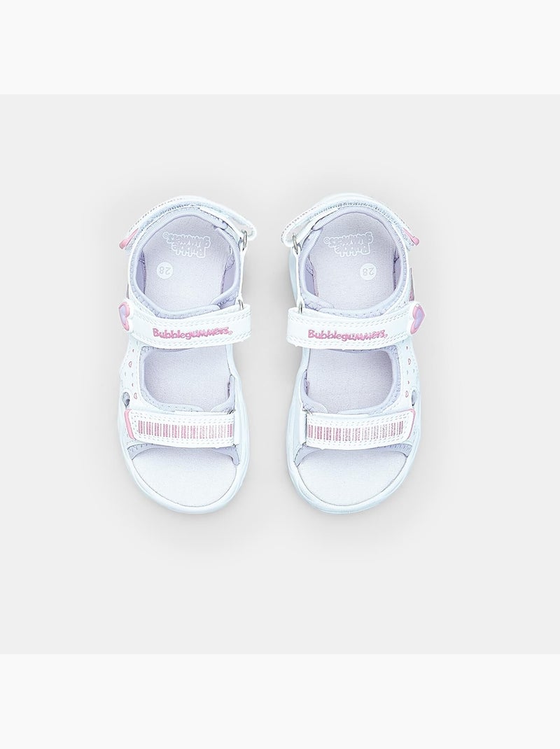 Sandales à bride Bubblegummers avec lumières Argent - Kiabi