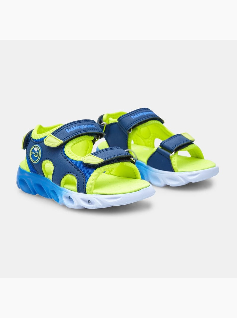 Sandales à bride Bubblegummers avec lumières Bleu - Kiabi