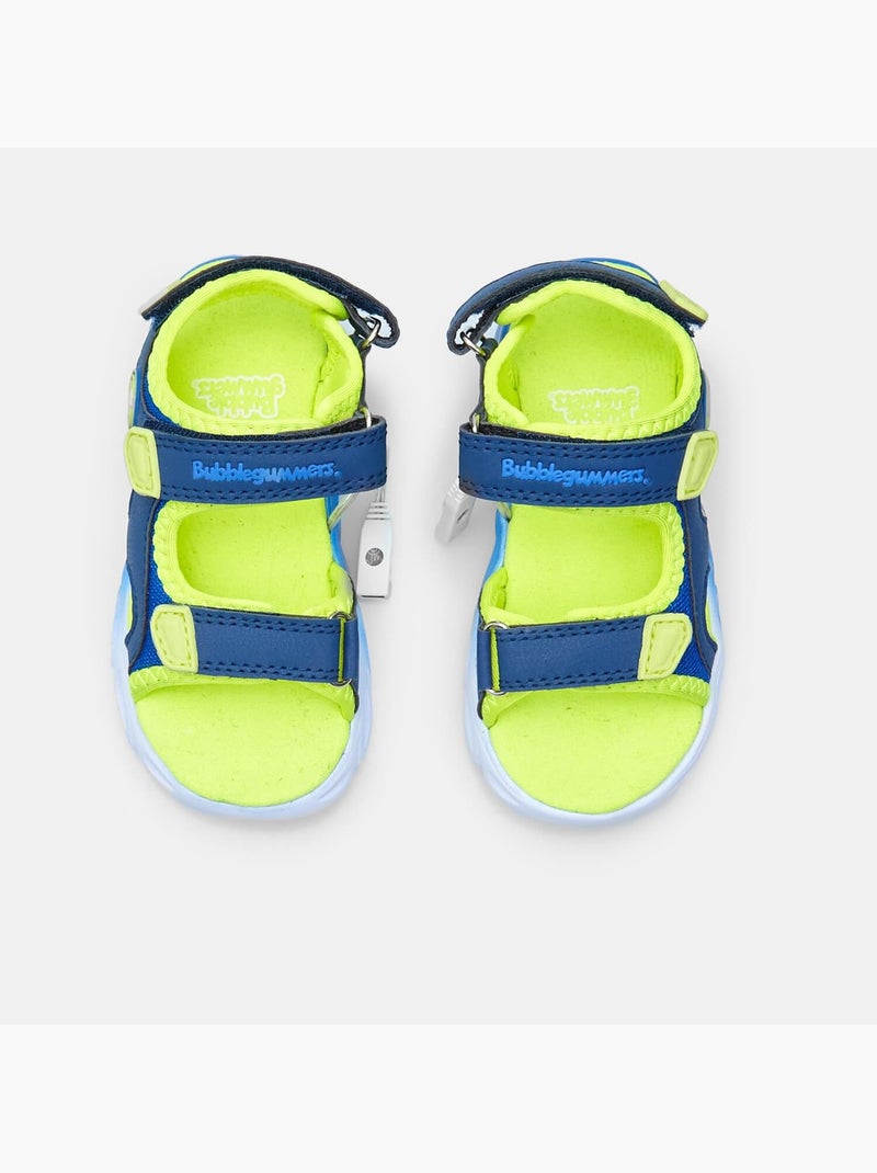Sandales à bride Bubblegummers avec lumières Bleu - Kiabi