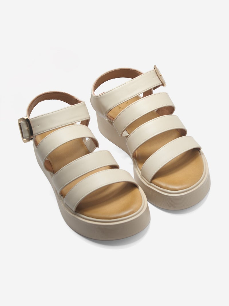 Sandales à bride Crème - Kiabi
