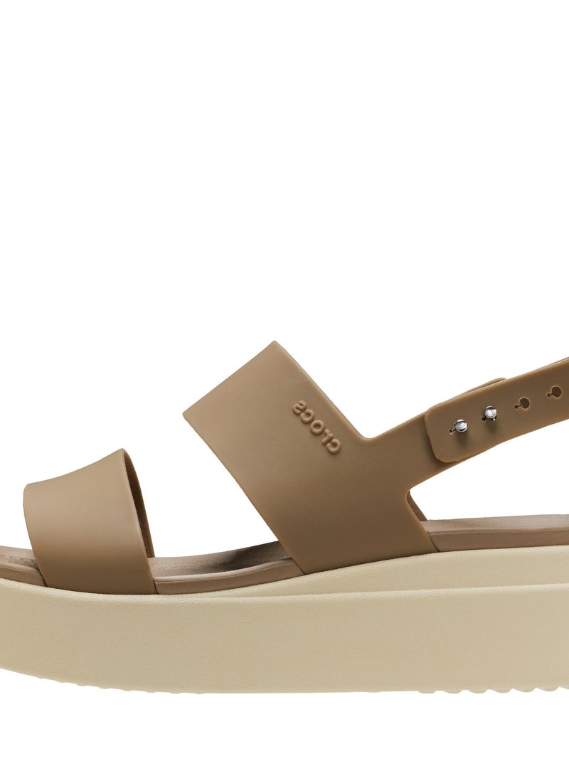 Sandales à bride Crocs Brooklyn low wedge Kaki - Kiabi