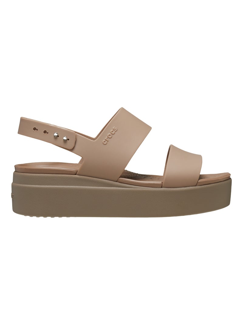 Sandales à bride Crocs Brooklyn low wedge Marron - Kiabi