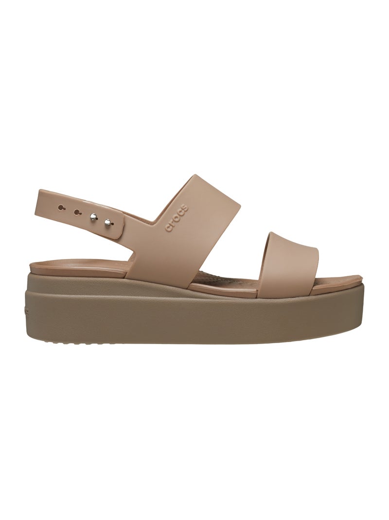 Sandales à bride Crocs Brooklyn low wedge Marron - Kiabi