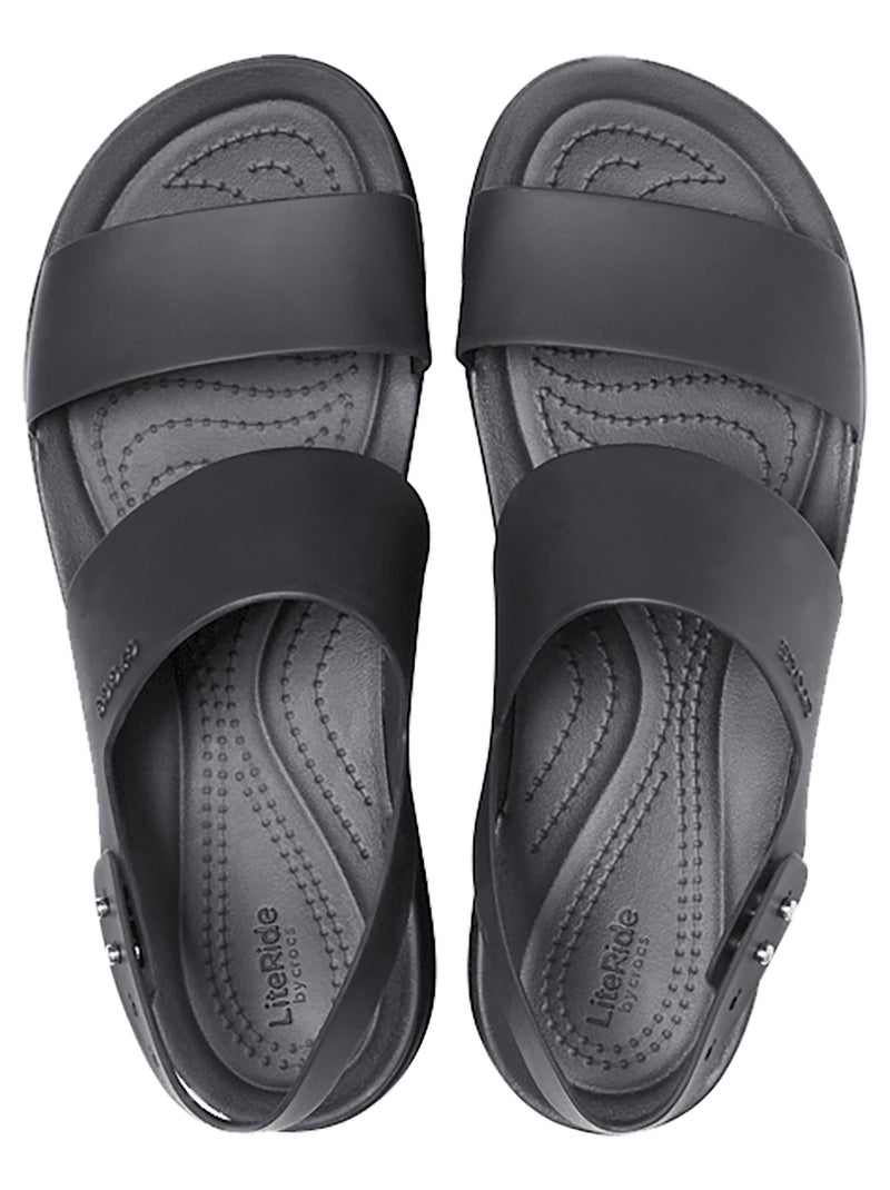 Sandales à bride Crocs Brooklyn low wedge Noir - Kiabi