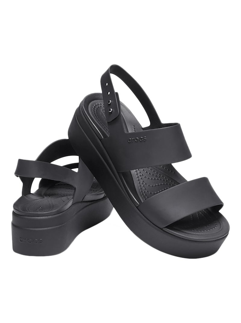 Sandales à bride Crocs Brooklyn low wedge Noir - Kiabi