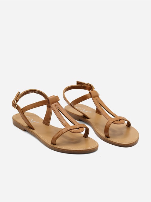Sandales à bride et ardillon - C M - Kiabi