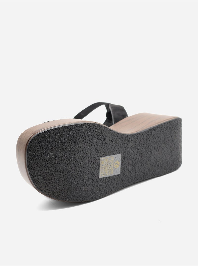 Sandales à bride et ardillon - C M Noir - Kiabi