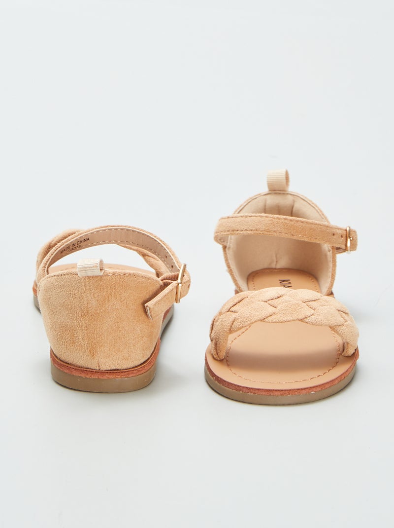 Sandales à bride tressée Marron - Kiabi