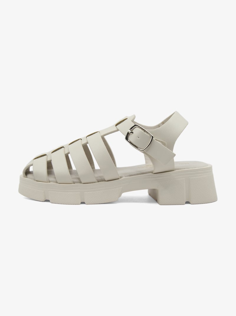 Sandales à brides Beige - Kiabi