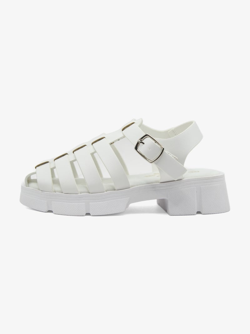 Sandales à brides Blanc - Kiabi