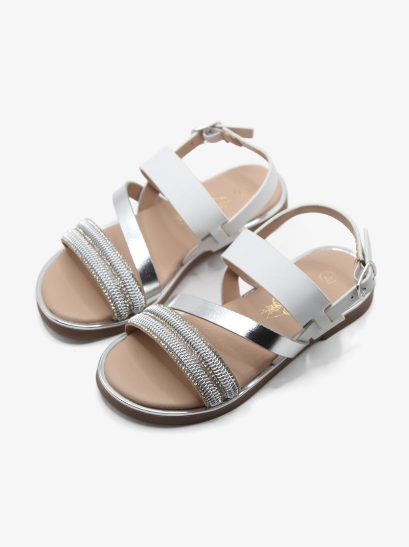 Sandales à brides Blanc - Kiabi